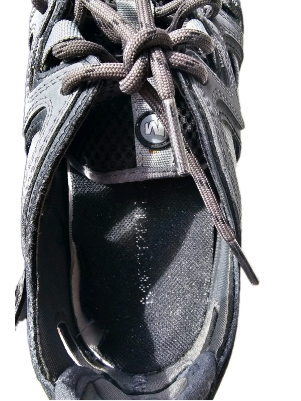 Merrell Hiking Trail Shoes Gray Black Mesh Lace Up Outdoor Walking Womens Size 7 - Picture 6 of 14